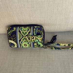 Vera Bradley, Blue, Quilted, Wallet, Wristlet